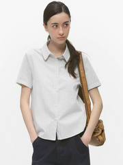 Pantaloni casual larghi a vita bassa blu e bianchi 