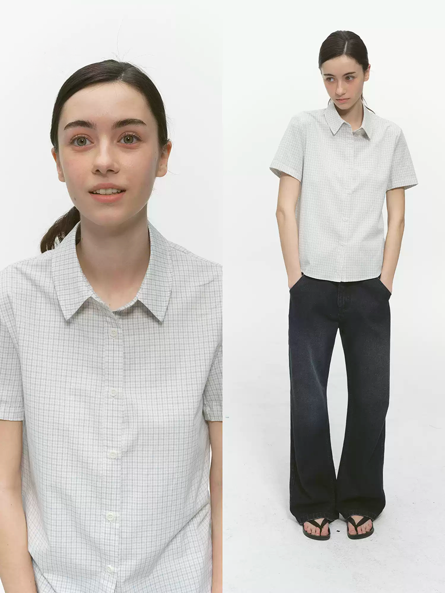 Pantaloni casual larghi a vita bassa blu e bianchi 