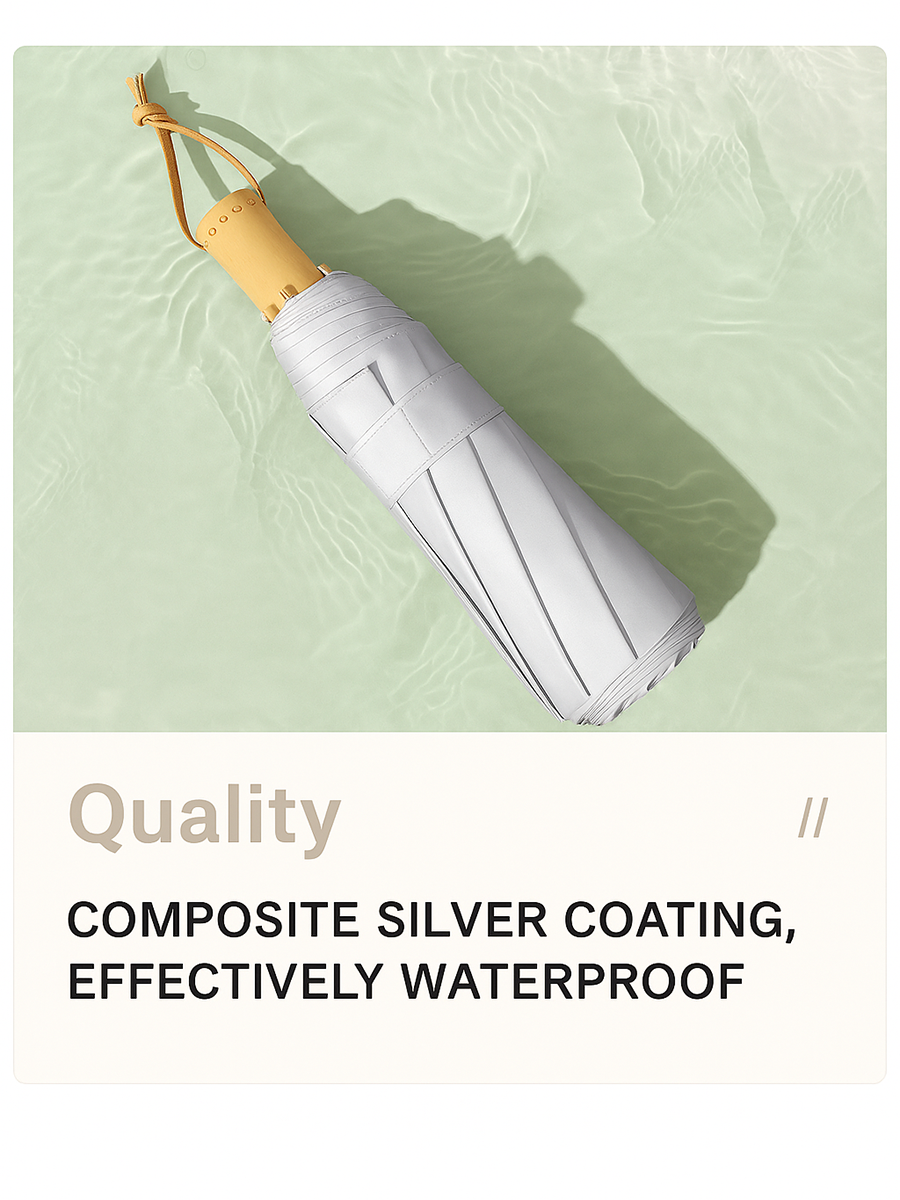 Compact Travel Umbrella with Oil Painting Rainbow Print | UPF 50+ Sun & Rain Protection
