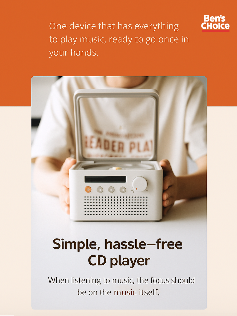 Syitren R200 Portable CD Player with Speakers | Retro 2-Way Bluetooth 5.3 Transmitter & Receiver | Rechargeable All-in-One Desktop Audio Player with 3.5mm Output